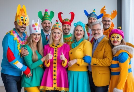 Professionelle fastelavnskostumer til voksne i farverige designs og detaljer